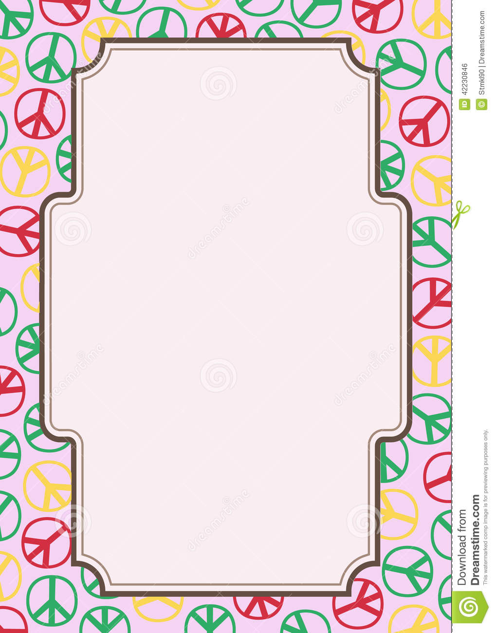     Hippie Frame    Ign Of Peace And Pacifism Symbol Of The Hippie