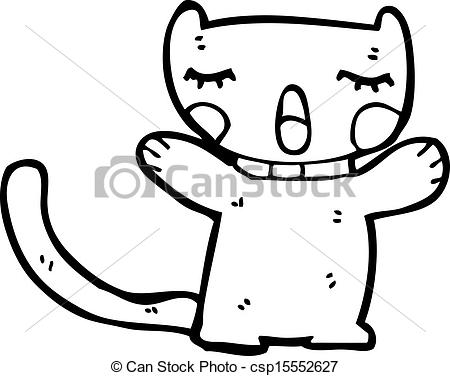 Illustration Of Cartoon Singing Cat Csp15552627   Search Clipart
