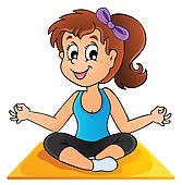 Image With Yoga Theme 1   Royalty Free Clip Art