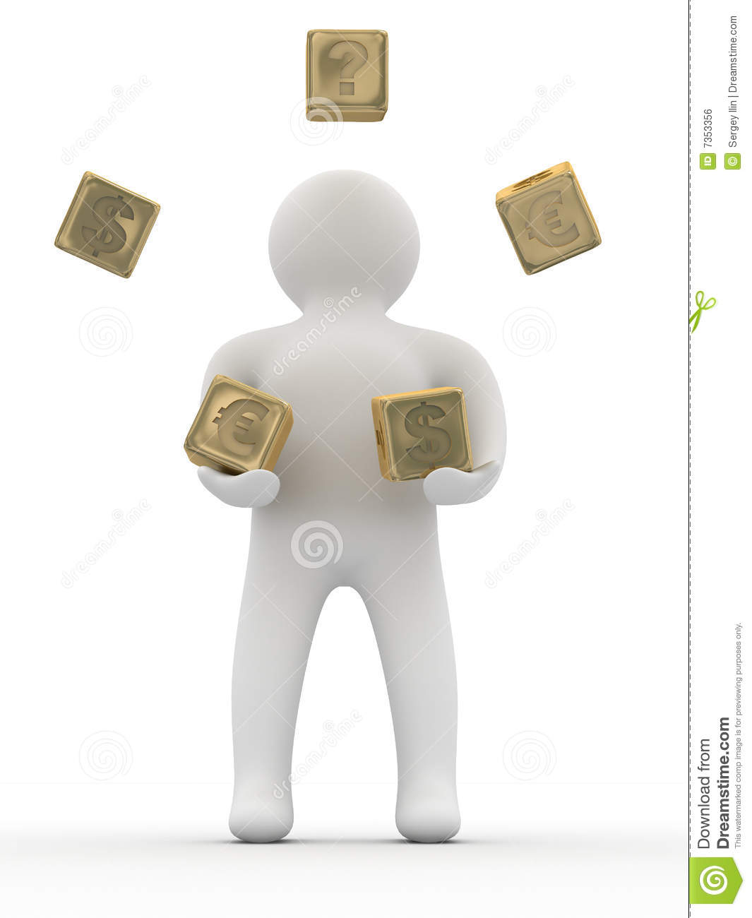 Person Throwing Cubes  Royalty Free Stock Image   Image  7353356