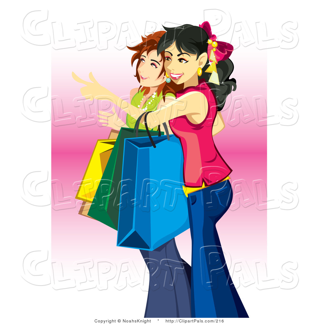 Preview  Pal Clipart Of A Couple Of Young Teenage Caucasian Girls