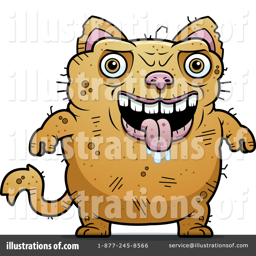 Royalty Free  Rf  Ugly Cat Clipart Illustration By Cory Thoman   Stock