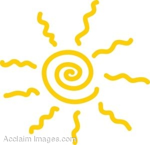 Squiggle Sun Clip Art
