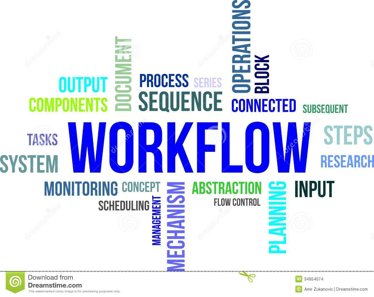 Word Cloud   Workflow Stock Images   Image  34954074