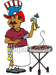 4th Of July Backyard Bbq   Royalty Free Clipart Picture