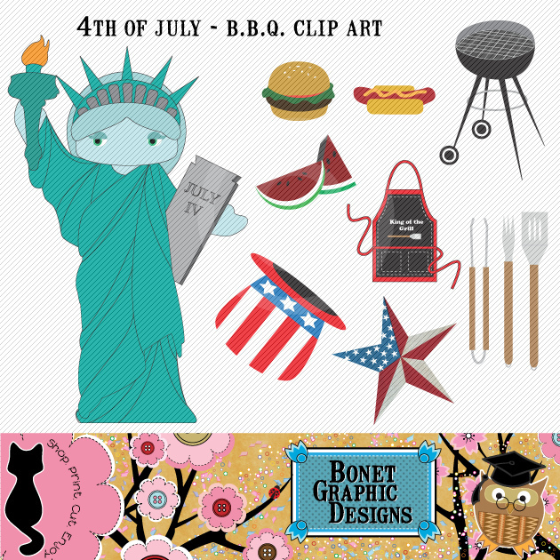 4th Of July Bbq Clip Art Set   Flickr   Photo Sharing