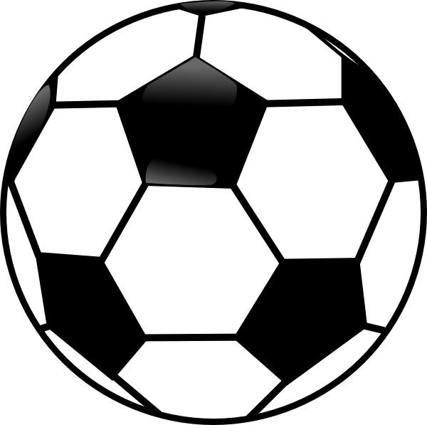 Black And White Soccer Ball Clip Art At Clker Com   Vector Clip Art    