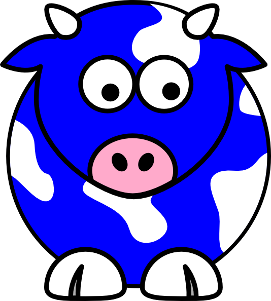 Blue Cow Clip Art At Clker Com   Vector Clip Art Online Royalty Free