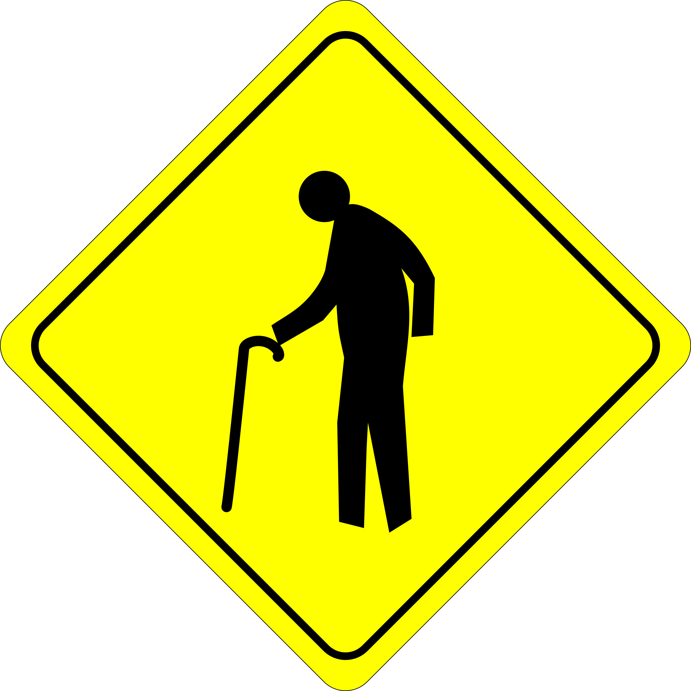 Caution   Old Dude Crossing