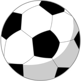 Clip Art Of A Black And White Soccer Ball