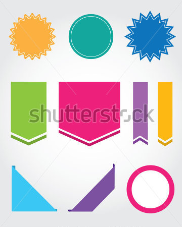 Colourful Starburst Banner And Attention Grabber Set   Vector