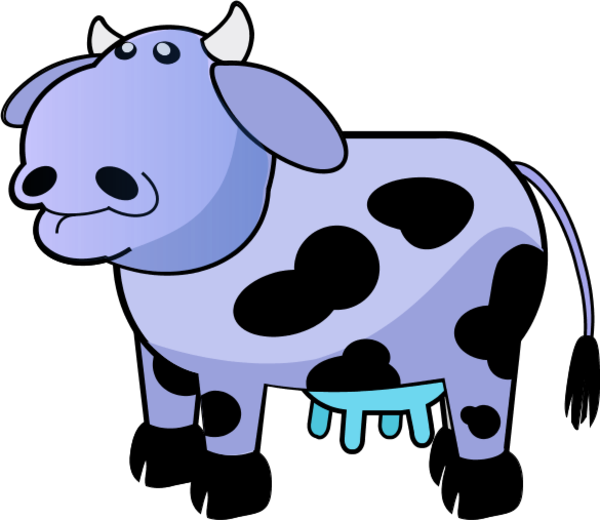 Cow Cartoon Comic   Vector Clip Art