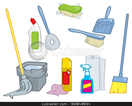 Dust Rag Clipart Cartoon Cleaning Supplies