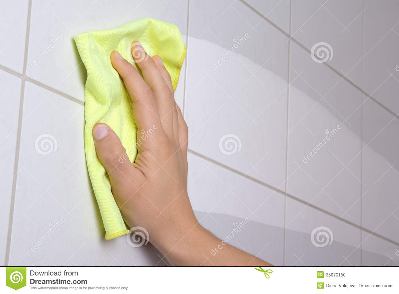 Dust Rag Clipart Hand With Yellow Rag Cleaning