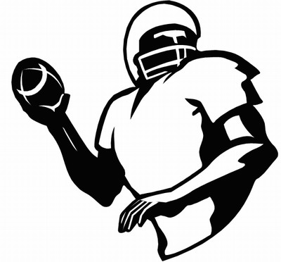 Football Player Clipart Black And White Free   Clipart Panda   Free