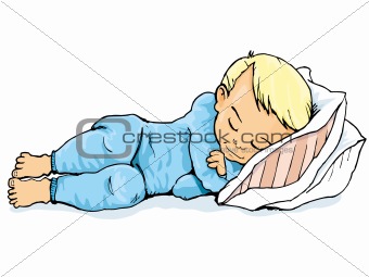 Image 3779836  Cartoon Of Little Boy Sleeping On A Pillow From    