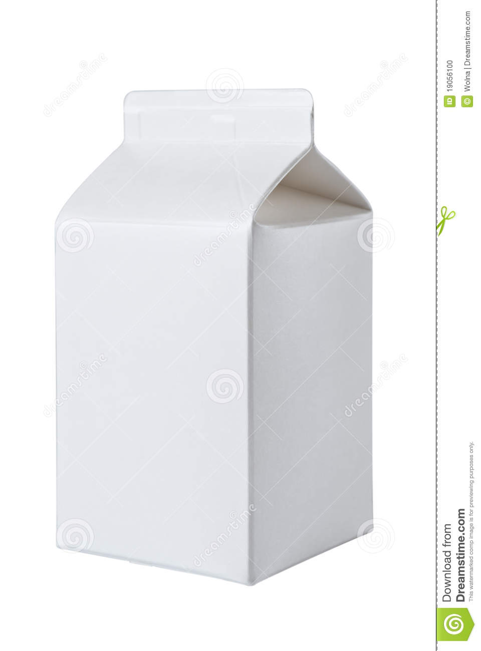 Milk Box Per Half Liter On White Stock Photo   Image  19056100