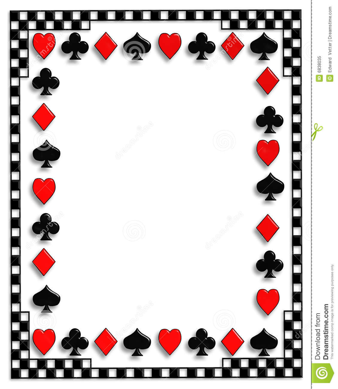 Playing Cards Border Poker Suits Royalty Free Stock Photo   Image