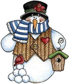 Snowman More Country Christmas Christmas Clipart Crafts Printables    