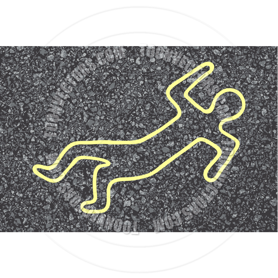 Chalk Body Outline Clipart Chalk Outline Of A Dead Body