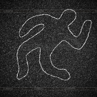 Chalk Body Outline Clipart Chalk Outline Of Dead Body On