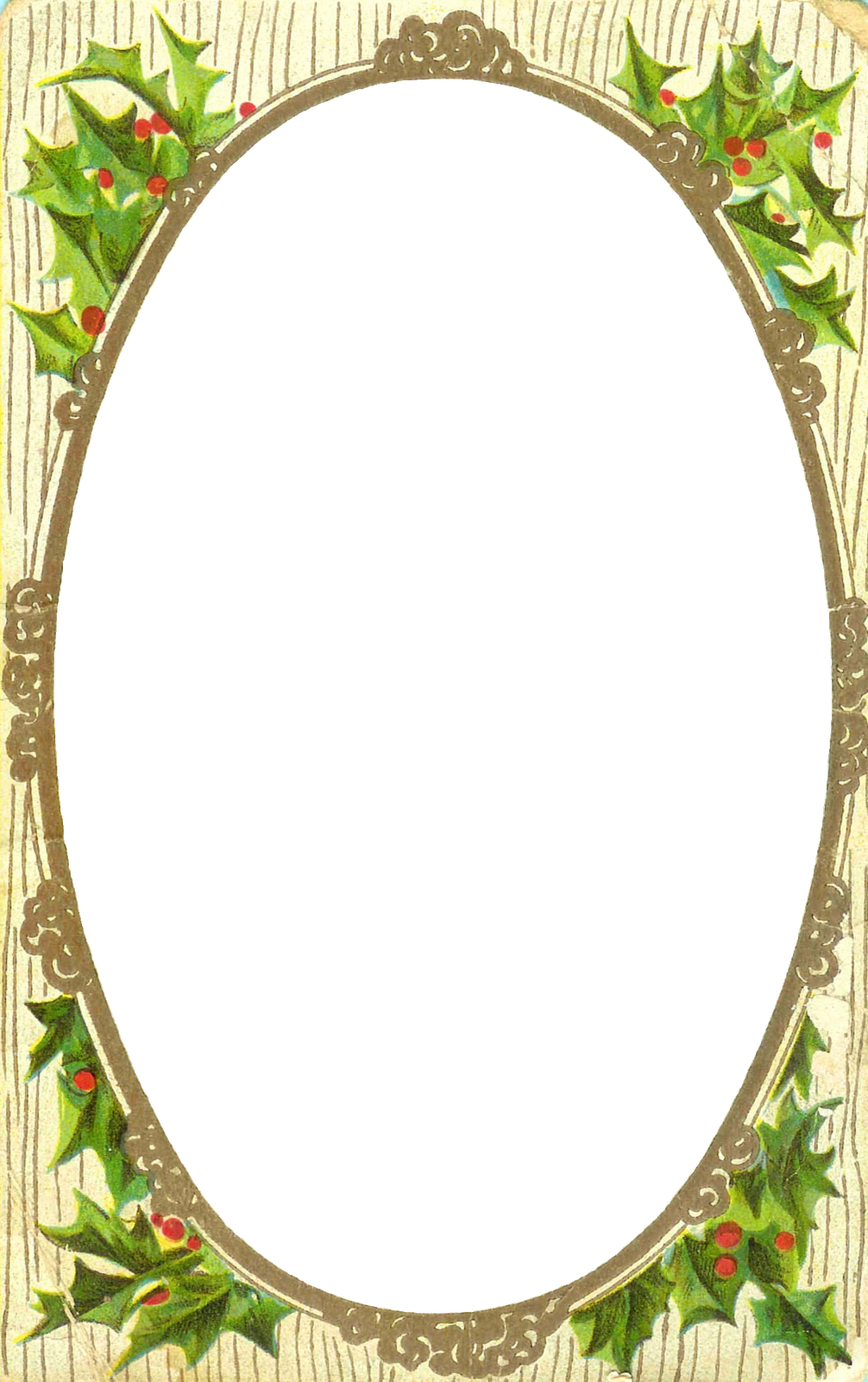 Christmas Label  Christmas Clip Art Of Holly Berry Frame From Vintage