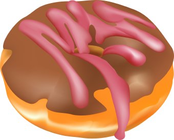 Clip Art Of A Chocolate Doughnut