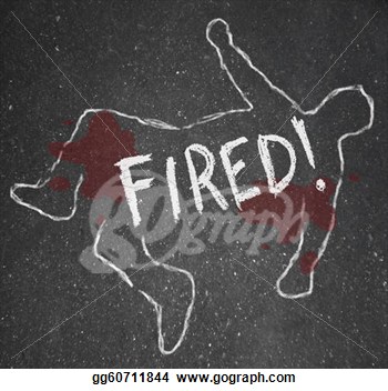 Clipart   Fired Chalk Outline Of Person Dead On Street Out Of Job    