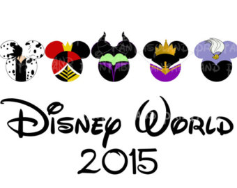 Disney World Villains Mickey Gang F Amily Trip 2015 Diy Printable Iron    
