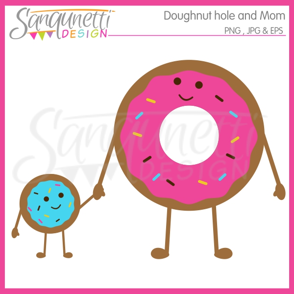 Doughnut Hole And Mom Clipart