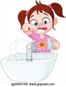 Girl Brushing Teeth Clipart 2015