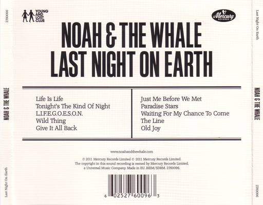 Noah And The Whale Album Last Night On Earth