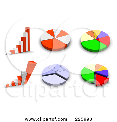 Royalty Free  Rf  Clipart Illustration Of A 3d Colorful Pie Chart With