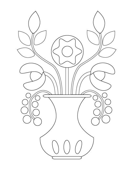 Simple Flowers In A Vase Drawing Images   Pictures   Becuo