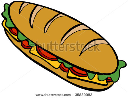 Submarine Sandwich Stock Vector Illustration 35889082   Shutterstock