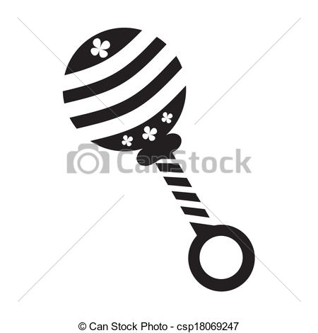 Black And White Baby Rattle Clipart   Fashionplaceface Com
