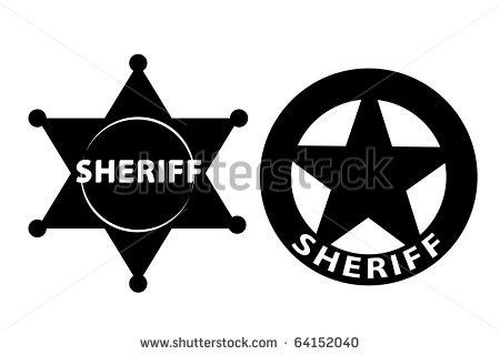 Black And White Sheriff Badge