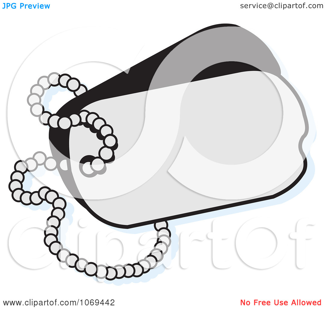 Clipart Blank Dog Tag   Royalty Free Vector Illustration By Johnny