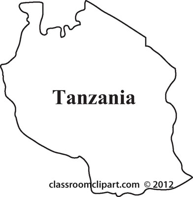 Clipart   Tanzania Outline Map   Classroom Clipart
