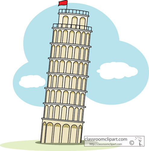 Europe   Leaning Tower Of Pisa   Classroom Clipart