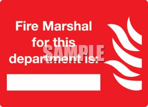 Fire Marshall Name Badge   Royalty Free Clipart Picture