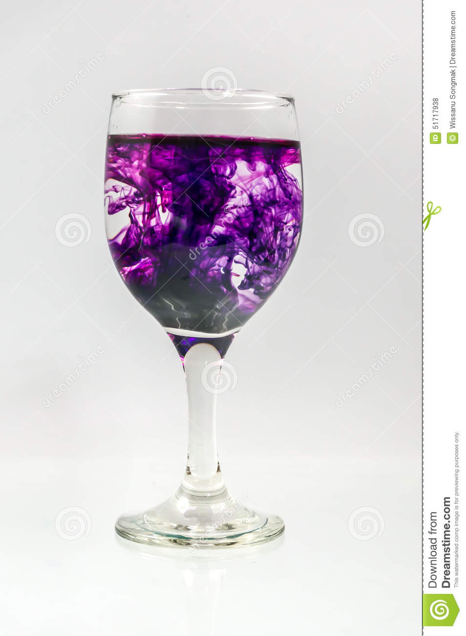 Glass Of Water Glass Full Of Water With Ink