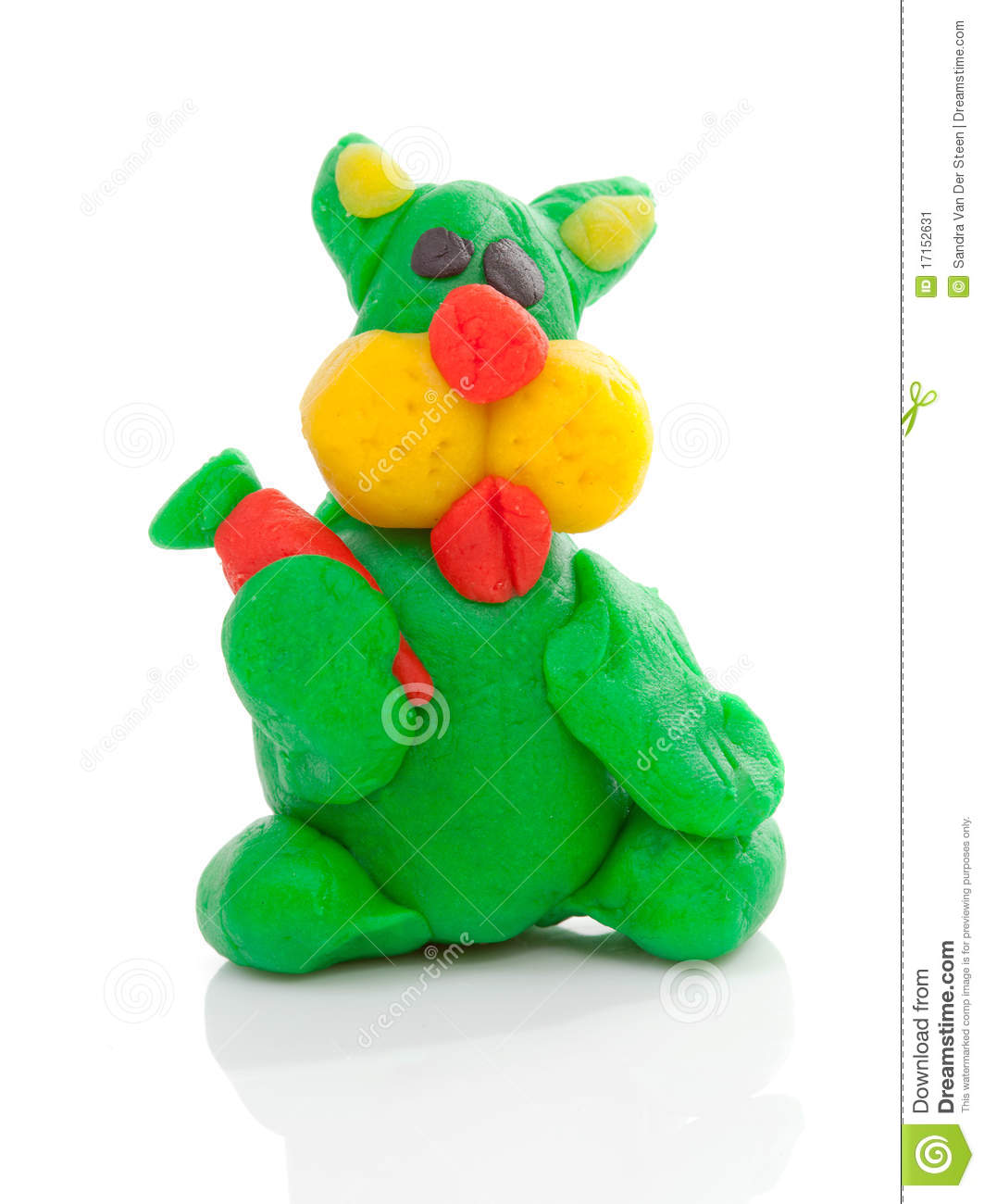 Green Bunny Clay Modeling Stock Image   Image  17152631