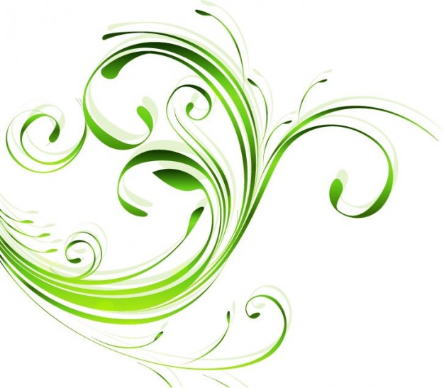 Green Swirls Ornament Nature Vector Vector   Free Download