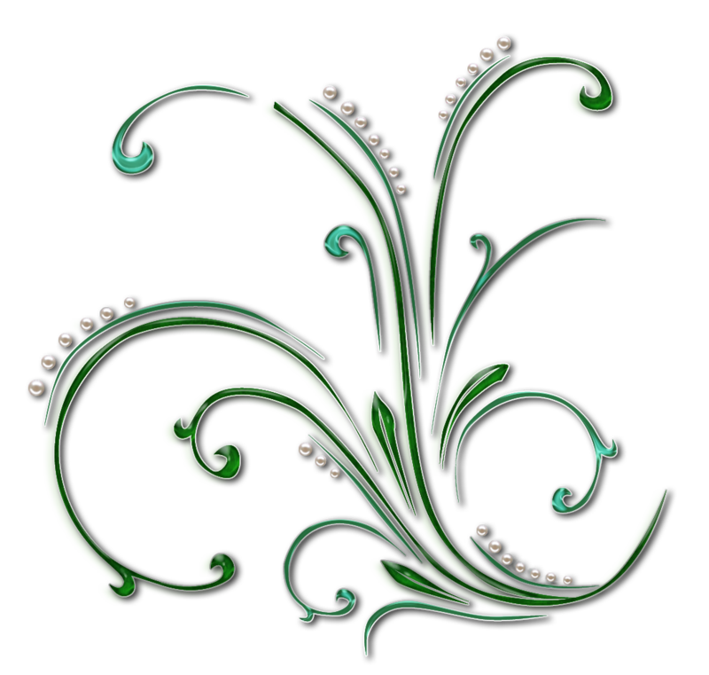 Green Swirls With Pearls Png By Melissa Tm On Deviantart