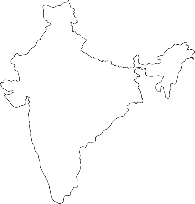 India   Outline Map