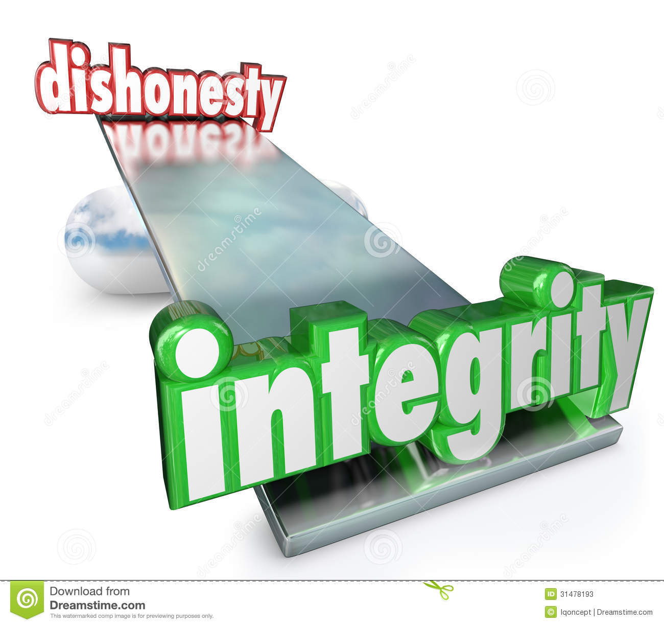 Integrity Clipart Integrity Vs Dishonesty Words