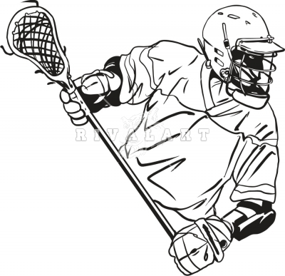 Lacrosse Player Clipart Lacrosse Player With Stick