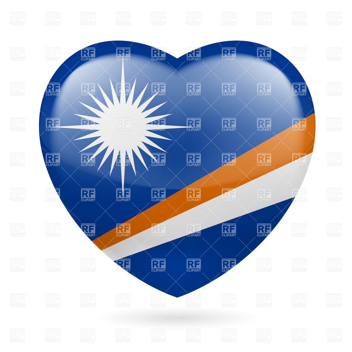 Love Marshall Islands  Heart With Flag Design Download Royalty Free