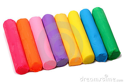 Modeling Clay Clipart Set Eight Colors Modelling